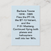 Visite La carte de collection de Barbara Towne de GUÊPE (Dos)