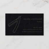 Visite La carte de coupe de coiffeur - tout noir tout (Dos)