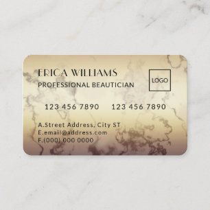 Visite La carte de crédit ressemble à du marbre doré