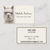 Visite La carte de maman de date de jeu carde l'alpaga (Devant / Derrière)