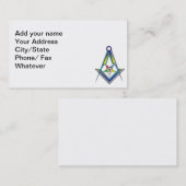 Visite La carte de Masonic/OES (Devant / Derrière)
