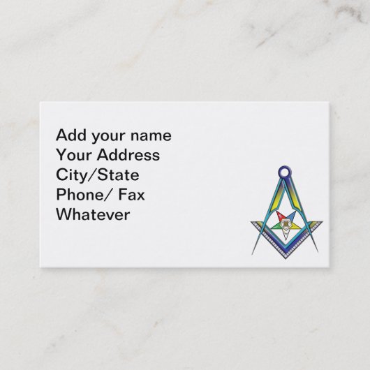 Visite La carte de Masonic/OES (Devant)