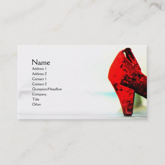 Visite La carte rouge de profil de chaussure (Devant)