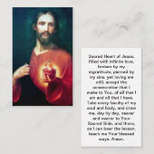 Visite La consécration à la carte de prière du Sacré-Coeu (Devant / Derrière)