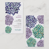 Visite La fleur de dahlia de perle a éclaté le carte de (Devant / Derrière)