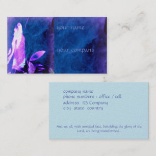 Visite La foi a basé le carte de visite, priant le