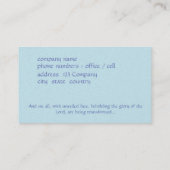 Visite La foi a basé le carte de visite, priant le (Dos)