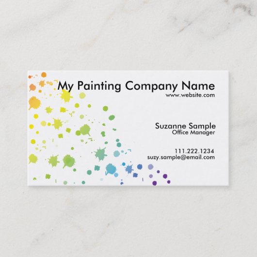 Visite La peinture de couleur s'égoutte la carte (Devant)