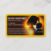 Visite Lactation Bilingue Anglais Espagnol Carte de visit (Dos)