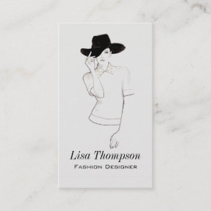 Visite Lady Casquette Carte de visite, créatrice d'icôn