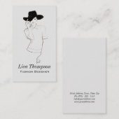 Visite Lady Casquette Carte de visite, créatrice d'icônes (Devant / Derrière)
