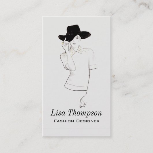 Visite Lady Casquette Carte de visite, créatrice d'icônes (Devant)