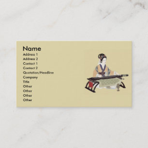 Visite Lady Joue La Carte De Profil De La Cithare