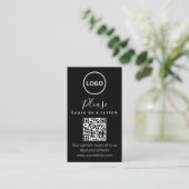 Visite Laissez-nous un commentaire | Code QR Carte de vis (Debout devant)