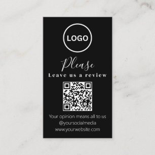 Visite Laissez-nous un commentaire Code QR Carte de vis