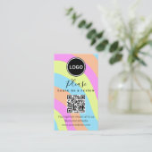 Visite Laissez-nous un commentaire | Code QR Carte de vis (Debout devant)