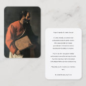 Visite L'apôtre Saint Jacques la carte de la moindre priè (Devant / Derrière)