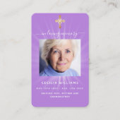 Visite Lavender lumière photo croisée carte de prière fun (Devant)