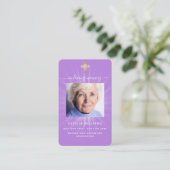 Visite Lavender lumière photo croisée carte de prière fun (Debout devant)