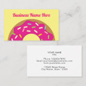 Visite Le beignet rose arrose le modèle de carte de (Devant / Derrière)