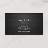 Visite Le bois foncé de monogramme barre le carte de (Dos)