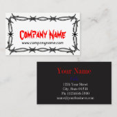 Visite Le double de barbelé a dégrossi modèle de carte de (Devant / Derrière)