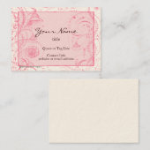 Visite Le Français rose Toile s'épanouit le carte de (Devant / Derrière)