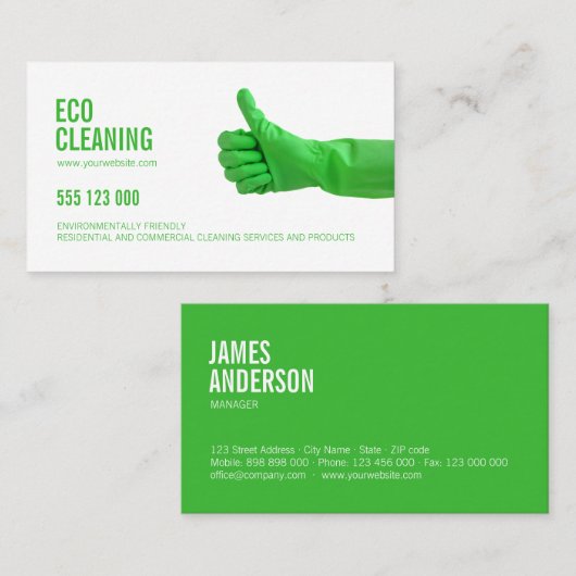 Visite Le nettoyage amical d'Eco entretient le carte de (Devant / Derrière)