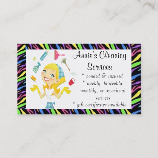 Visite Le nettoyage entretient la couleur de carte de (Devant)