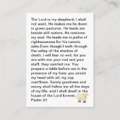 Visite Le Seigneur est ma carte de prière de berger (Dos)