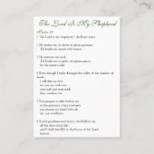 Visite Le Seigneur est mon berger - Carte de prière (Dos)