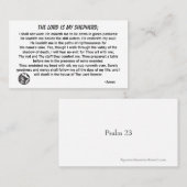 Visite Le Seigneur est mon berger PSALM 23 Carte de visit (Devant / Derrière)