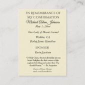 Visite Le souvenir confirment la carte sainte de garçon (Dos)