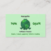 Visite Le vert de l'environnement réutilisent le carte de (Dos)