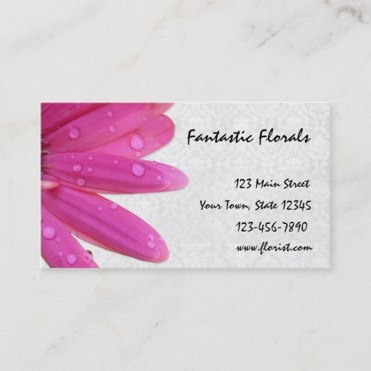 Visite L'eau rose de Gerbera laisse tomber le carte de (Devant)