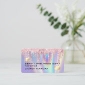 Visite Lecteurs roses Faux Holographique Style carte de c (Debout devant)