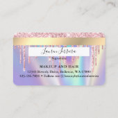 Visite Lecteurs roses Faux Holographique Style carte de c (Dos)