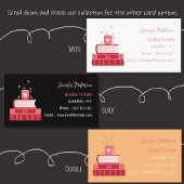 Visite Lecture Enseignant Rouge Livres Noir Carte de visi