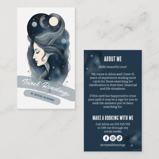 Visite Lectures modernes de carte Tarot (Devant / Derrière)