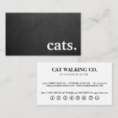 Visite Les chats en damier modernes. carte de fidélité (Devant / Derrière)
