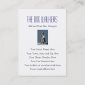 Visite Les marcheurs de chien/la carte garde d'enfants (Dos)