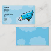 Visite Les oiseaux bleus restent en contact carte de visi (Devant / Derrière)