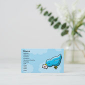 Visite Les oiseaux bleus restent en contact carte de visi (Debout devant)