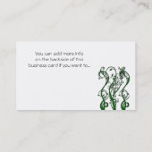 Visite Les vignes feuillues vertes ont conçu le carte de (Dos)