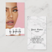 Visite Lèvres PMU Microblading Henna Salon Carte de visit (Devant / Derrière)