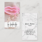 Visite Lèvres PMU Microblading Henna Salon Carte de visit (Devant / Derrière)