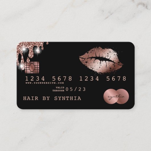 Visite Lips maquillage rouge à lèvres Carte de crédit Sty (Devant)
