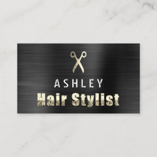 Visite Liste de cheveux Salon Black Gold Carte de rendez-