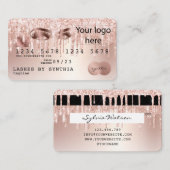 Visite Logo ADD Rose Gold Long Lashes par carte de crédit (Devant / Derrière)