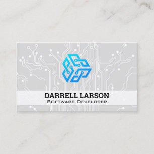 Visite Logo Blue Ai Tech Fond de carte mère